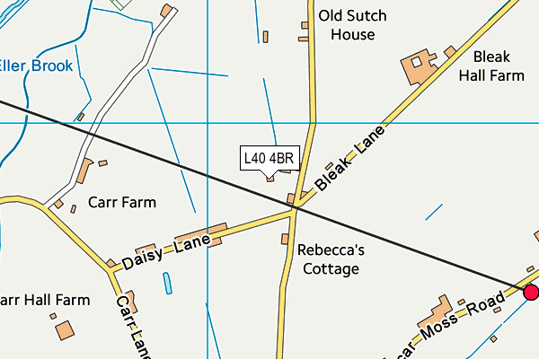 L40 4BR map - OS VectorMap District (Ordnance Survey)