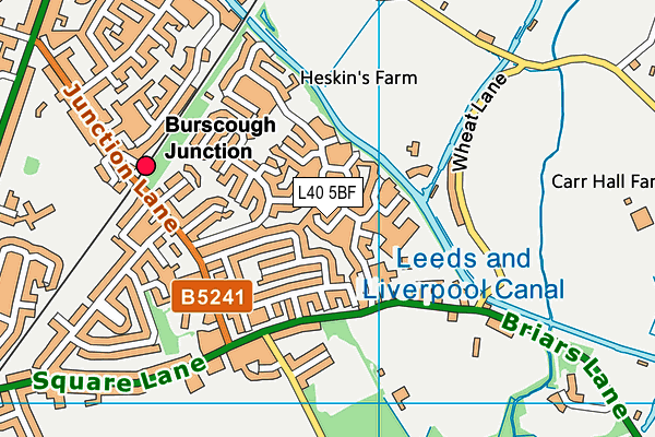 L40 5BF map - OS VectorMap District (Ordnance Survey)