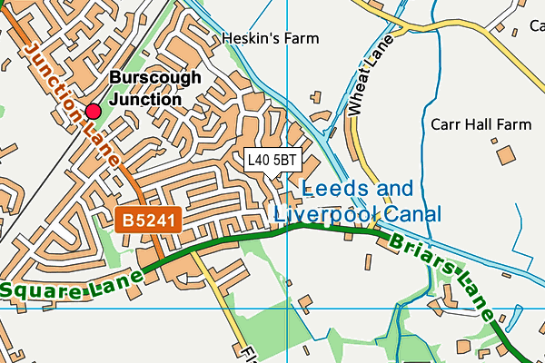L40 5BT map - OS VectorMap District (Ordnance Survey)