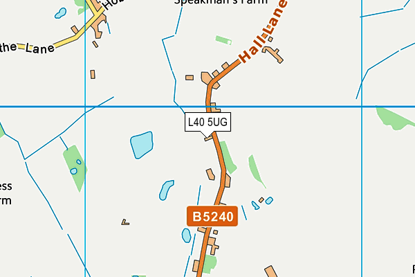 L40 5UG map - OS VectorMap District (Ordnance Survey)