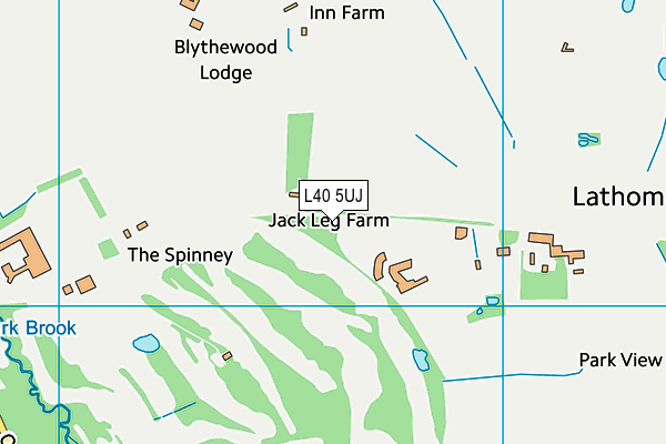 Ormskirk Golf Club map (L40 5UJ) - OS VectorMap District (Ordnance Survey)