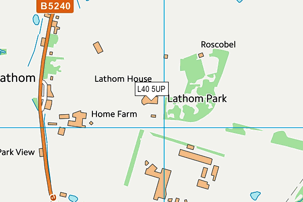 L40 5UP map - OS VectorMap District (Ordnance Survey)