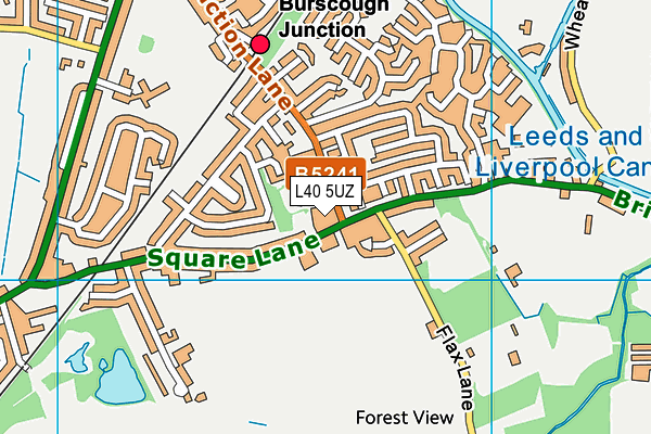 L40 5UZ map - OS VectorMap District (Ordnance Survey)
