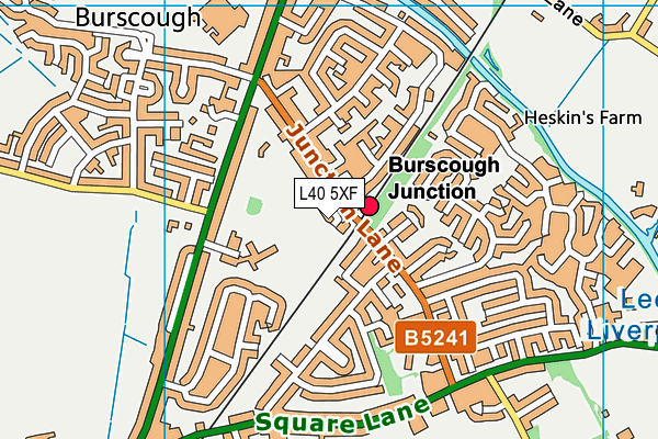 L40 5XF map - OS VectorMap District (Ordnance Survey)