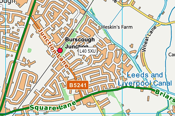 L40 5XU map - OS VectorMap District (Ordnance Survey)