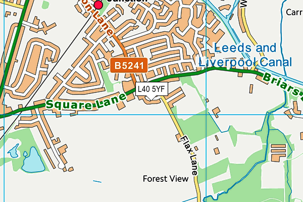 L40 5YF map - OS VectorMap District (Ordnance Survey)