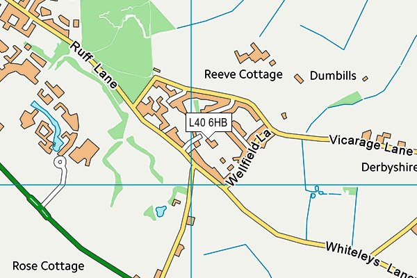 L40 6HB map - OS VectorMap District (Ordnance Survey)