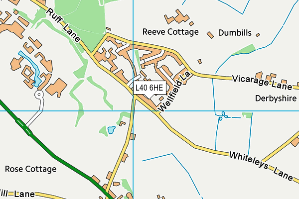 L40 6HE map - OS VectorMap District (Ordnance Survey)
