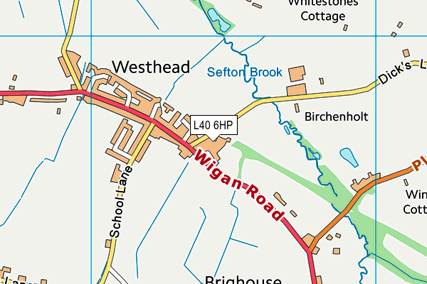 L40 6HP map - OS VectorMap District (Ordnance Survey)