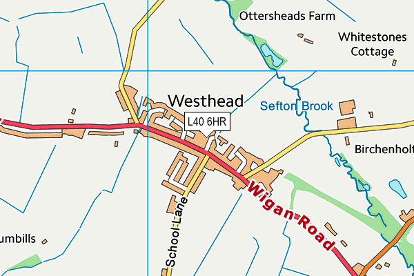 L40 6HR map - OS VectorMap District (Ordnance Survey)