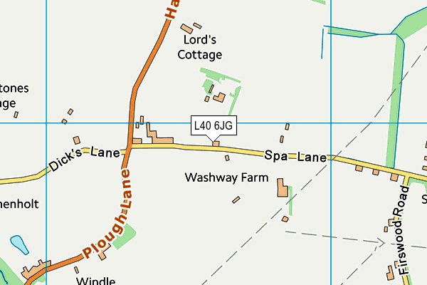 L40 6JG map - OS VectorMap District (Ordnance Survey)