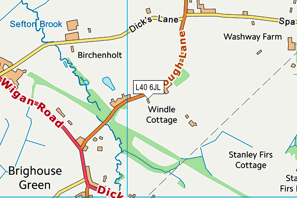 L40 6JL map - OS VectorMap District (Ordnance Survey)