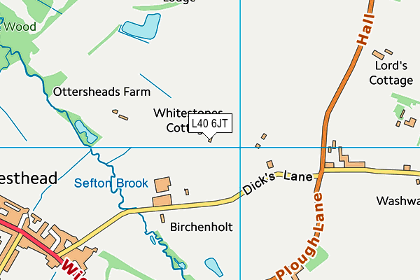 L40 6JT map - OS VectorMap District (Ordnance Survey)