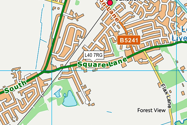 L40 7RG map - OS VectorMap District (Ordnance Survey)