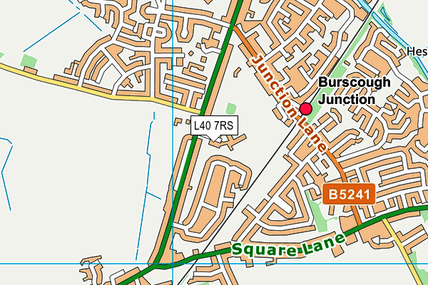 Burscough Lordsgate Township Church of England Primary School map (L40 7RS) - OS VectorMap District (Ordnance Survey)