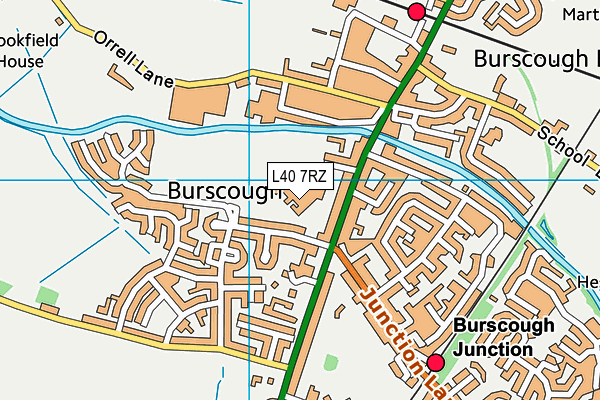 Burscough Priory Academy map (L40 7RZ) - OS VectorMap District (Ordnance Survey)