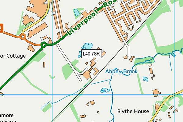 Abbey Lane Playing Field map (L40 7SR) - OS VectorMap District (Ordnance Survey)