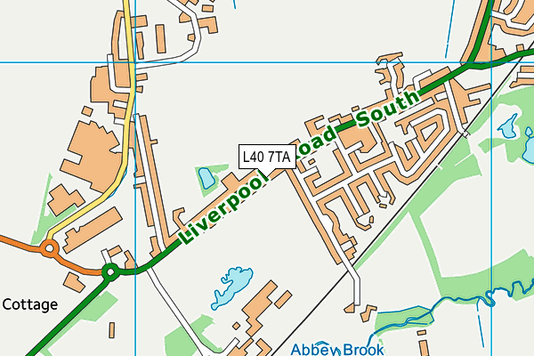 L40 7TA map - OS VectorMap District (Ordnance Survey)