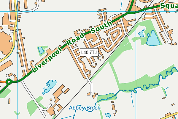 L40 7TJ map - OS VectorMap District (Ordnance Survey)