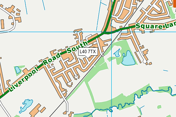 L40 7TX map - OS VectorMap District (Ordnance Survey)