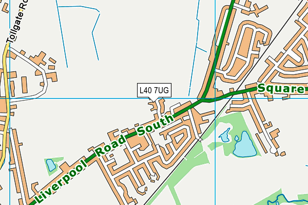 L40 7UG map - OS VectorMap District (Ordnance Survey)