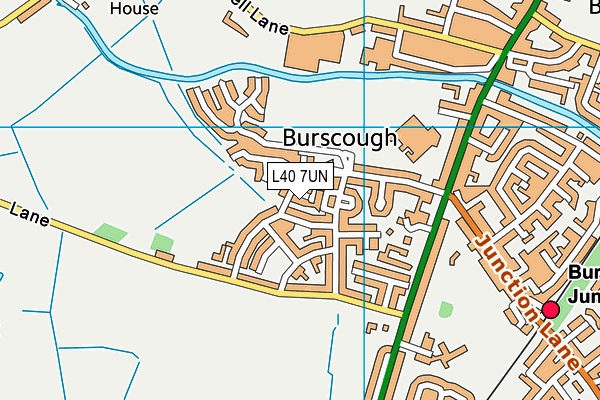 L40 7UN map - OS VectorMap District (Ordnance Survey)