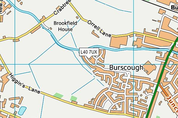 L40 7UX map - OS VectorMap District (Ordnance Survey)