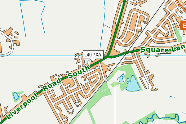 L40 7XA map - OS VectorMap District (Ordnance Survey)
