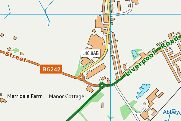 L40 8AB map - OS VectorMap District (Ordnance Survey)