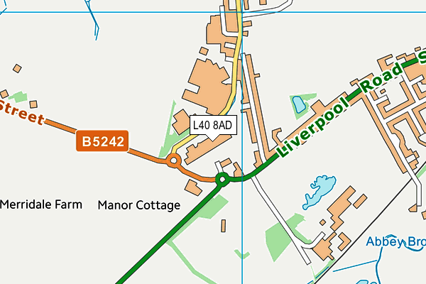 L40 8AD map - OS VectorMap District (Ordnance Survey)