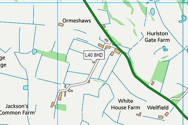 L40 8HD map - OS VectorMap District (Ordnance Survey)