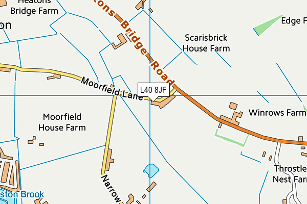 L40 8JF map - OS VectorMap District (Ordnance Survey)