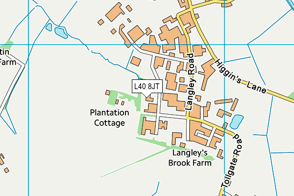 L40 8JT map - OS VectorMap District (Ordnance Survey)