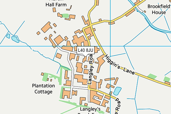 L40 8JU map - OS VectorMap District (Ordnance Survey)