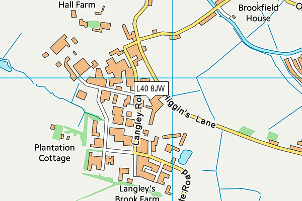 L40 8JW map - OS VectorMap District (Ordnance Survey)