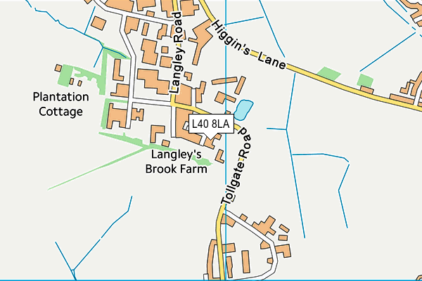 L40 8LA map - OS VectorMap District (Ordnance Survey)