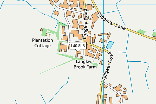 L40 8LB map - OS VectorMap District (Ordnance Survey)