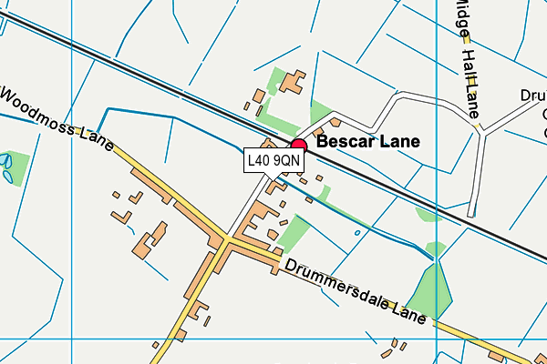 L40 9QN map - OS VectorMap District (Ordnance Survey)