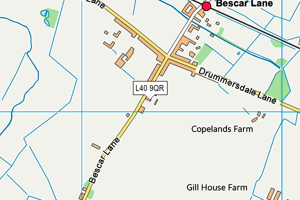 L40 9QR map - OS VectorMap District (Ordnance Survey)