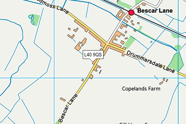 L40 9QS map - OS VectorMap District (Ordnance Survey)