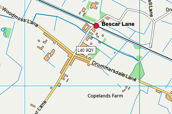 L40 9QY map - OS VectorMap District (Ordnance Survey)