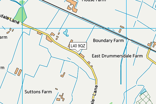 L40 9QZ map - OS VectorMap District (Ordnance Survey)