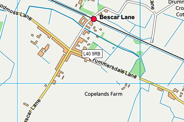 L40 9RB map - OS VectorMap District (Ordnance Survey)