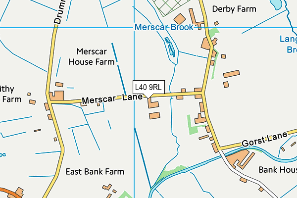 L40 9RL map - OS VectorMap District (Ordnance Survey)