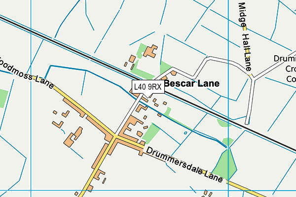 L40 9RX map - OS VectorMap District (Ordnance Survey)