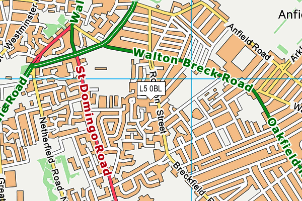 L5 0BL map - OS VectorMap District (Ordnance Survey)