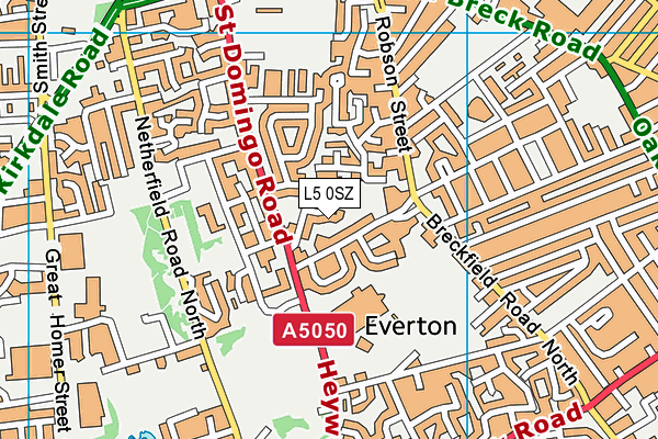 L5 0SZ map - OS VectorMap District (Ordnance Survey)