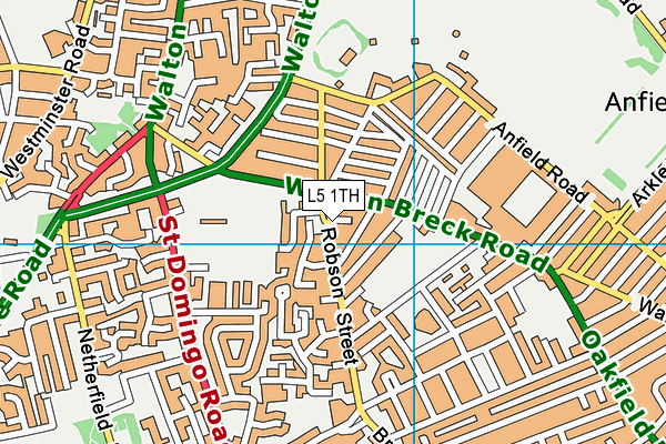 L5 1TH map - OS VectorMap District (Ordnance Survey)