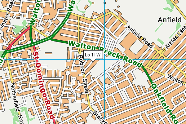 L5 1TW map - OS VectorMap District (Ordnance Survey)