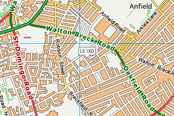 L5 1XG map - OS VectorMap District (Ordnance Survey)